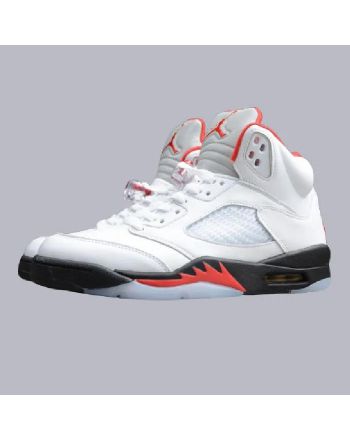 Air Jordan 5 Fire Red 2020 Silver Tongue DA1911-102